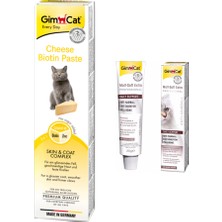 Gimcat Cheese Paste Biotin Peynirli Kedi Macunu 50 gr + Malt Paste Kedi Tüy Yumağı Macunu 20 gr ARDA008