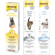 Gimcat Cheese Paste Biotin Peynirli Kedi Macunu 50 gr + Taurine Paste 50 gr + Kitten Paste 50 gr ARDA021