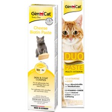 Gimcat Cheese Paste Biotin Peynirli Kedi Macunu 50 gr + Gimcat Duo Paste Peynirli Kedi Macunu 50 gr ARDA005