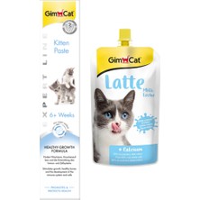 Gimcat Kitten Paste Yavru Kedi Macunu 50 gr + Gimcat Milk Latte Calcium Sıvı Kedi Sütü 200 ml ARDA016