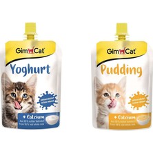 Gimcat Yoghurt Kalsiyum Kedi Pudingi 150 gr + Gimcat Classic Kalsiyum Kedi Pudingi 150 gr