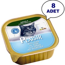 Plaısır Tuna Ton Balıklı Pate Yetişkin Kedi Yaş Maması 100 gr - 8 Adet
