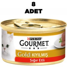 Gourmet Gold 8 Adet Kıyılmış Sığır Etli Kedi Konservesi 85 gr