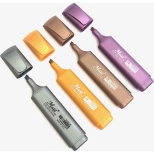 Masis Metalik Fosforlu Kalem 4 Renk 4'lü Set Pvc Kapaklı Kullanım Kolaylığı