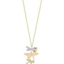 Sembol Gold Altın Yusufcuk Kolye Tricolor 14K 2,0 cm
