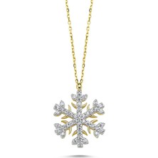 Sembol Gold Altın Kartanesi Kolye Zirconia Taşlı