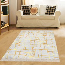 Bona Fortuna Mermer Desenli Dijital Baskı Yıkanabilir Kaymaz Taban Düz Salon Halısı ve Yolluk