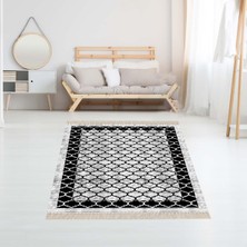 Bona Fortuna Geometrik Desenli Osmanlı Motif Dijital Baskı Yıkanabilir Kaymaz Taban Klasik Salon Halısı