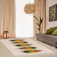 Bona Fortuna Kuş Tüyü Desenli Dijital Baskı Yıkanabilir Modern Salon Halı ve Yolluk