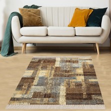Bona Fortuna Kilim Desenli Dijital Baskı Yıkanabilir Kaymaz Taban Etnik Salon Halısı ve Yolluk