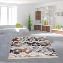 Bona Fortuna Sarmal Desenli Renk Geçişli Dijital Baskı Yıkanabilir Modern Salon Halı ve Yolluk