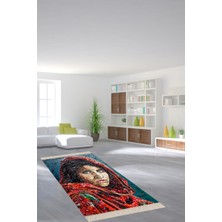 Bona Fortuna Modern Tasarım Portre Dijital Baskı Halı Yıkanabilir Halı