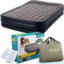 Intex Çift Kişilik Elektirikli Pompalı Şişme Yatak Queen Deluxe Yatak 152X203X42CM 64136 Intex Yatak