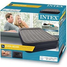 Intex Çift Kişilik Elektirikli Pompalı Şişme Yatak Queen Deluxe Yatak 152X203X42CM 64136 Intex Yatak