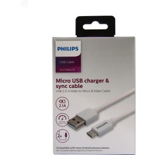 Philips DLC1506U/51 2.1 A Şarj ve Data Kablosu 2 Metre