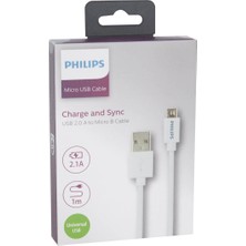 Philips SWR2101/93 2.1 A Hızlı Şarjlı Kablo - 1 mt