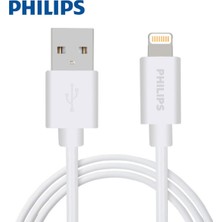 Philips SWR1508W 2.4A iPhone Uyumlu Lightning Şarj ve Data Kablosu Beyaz 1 Metre