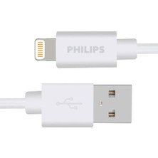 Philips SWR1508W 2.4A iPhone Uyumlu Lightning Şarj ve Data Kablosu Beyaz 1 Metre