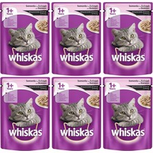 Whiskas Adult Somonlu Yaş Kedi Maması 100 gr x 6 Adet