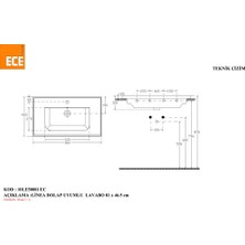 Ece Banyo Linea 81CM Lavabo