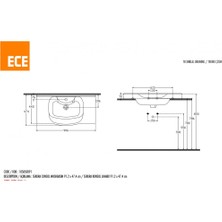 Ece Banyo Sekura Lavabo 91 cm