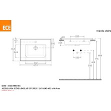 Ece Banyo Linea 65 cm Lavabo