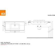 Ece Banyo Linea 101 cm Lavabo