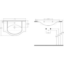 Ece Banyo Tera Lavabo 75 cm