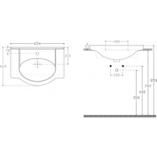 Ece Banyo Tera Lavabo 66 cm