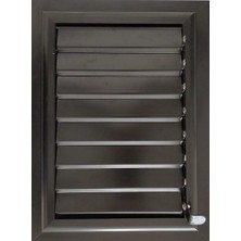 50 cm x 50 cm Alüminyum Antrasit Siyah Banyo Wc Panjur ve Menfezi
