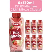 Dimes Milk Shake Çilekli - Beyaz Çikolatalı 310 ml x 6'lı