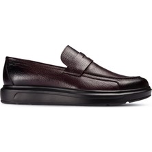 Deery Bordo Günlük Erkek Ayakkabı Düz Taban Poliüretan Malzeme ile Şık ve Rahat