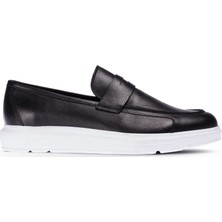 Siyah Deery Erkek Loafer Ayakkabı Poliüretan Taban ile Konforlu Kullanım