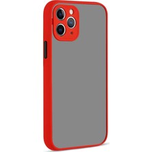 Case Street Apple iPhone 11 Pro Kılıf Hux Kamera Korumalı Silikon Kırmızı