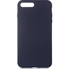 Case Street Apple iPhone 7 PLUS Kılıf LSR Lansman Görünüm İçi Süet Silikon Lacivert