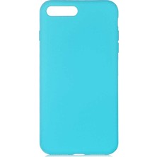 Case Street Apple iPhone 8 PLUS Kılıf LSR Lansman Görünüm İçi Süet Silikon Turkuaz