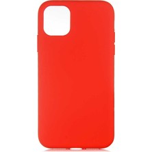 Case Street Apple iPhone 11 PRO Kılıf LSR Lansman Görünüm İçi Süet Silikon Kırmızı