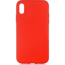 Case Street Apple iPhone XS MAX Kılıf LSR Lansman Görünüm İçi Süet Silikon Kırmızı