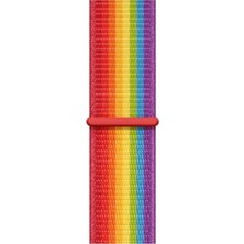 Case Street Apple Watch Uyumlu 6 40 mm Kordon Kumaş CırtCırtlı Kordon Bordo