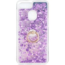 Case Street Oppo A12 Kılıf Milce Sulu Yüzüklü Silikon Arka Kapak Mor