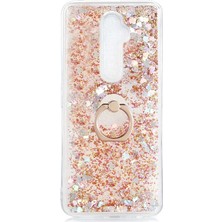 Case Street Oppo Reno 2Z Kılıf Milce Sulu Yüzüklü Silikon Arka Kapak Gold
