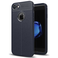 noktaks - Apple iPhone 6 - Kılıf Auto Focus Karbon Niss Silikon Kapak - Lacivert - T1443
