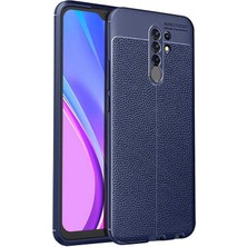 Kilifone - Xiaomi Redmi 9 - Kılıf Deri Görünümlü Auto Focus Karbon Niss Silikon Kapak