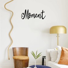 New Jargon El Yazısı ile Yazılmış Moment Duvar Yazısı Sticker 60x16 cm - Siyah