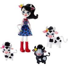 Enchantimals Aile Serileri Oyun Seti - Ricotta Inek + 2 Buzağılı Sevimli Inek Cambrie Oyun Seti GJX43-GJX44