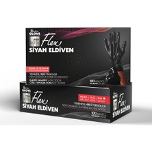 Reflex Flex Yeni Nesil Hibrit Teknoloji Polietilen Eldiven 100'lü Paket Siyah