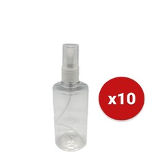 Dasqua 100 ml  Kolonya ve Dezenfektan Için Boş Pet Şişe + Sprey