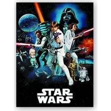 Caka Tablo   Ahşap Tablo Star Wars Afiş