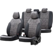 Otom Ford Transit 1993-2002 2+1 (3 Kişi) Özel Üretim Koltuk Kılıfı Milano Design Füme - Siyah
