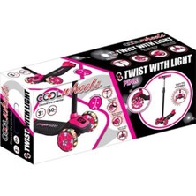 Furkan Toys Cool Wheels 3 Yaş Üstü Işıklı Twist Pembe Scooter